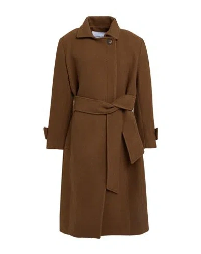 Margaux Lonnberg Woman Coat Brown Size 4 Wool, Polyamide