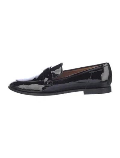 Pre-owned Margaux Patent Leather Loafers In Black