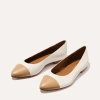 Margaux The Cap-toe Pointe In Ivory And Toffee