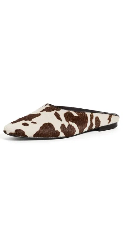 Margaux The Clara Mules Cow Print Haircalf