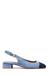 Margaux The Darcy Slingback In Two-tone Denim