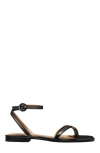 Margaux The Flat Sandal In Black