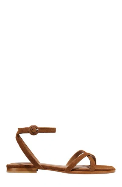 Margaux The Flat Sandal In Brown