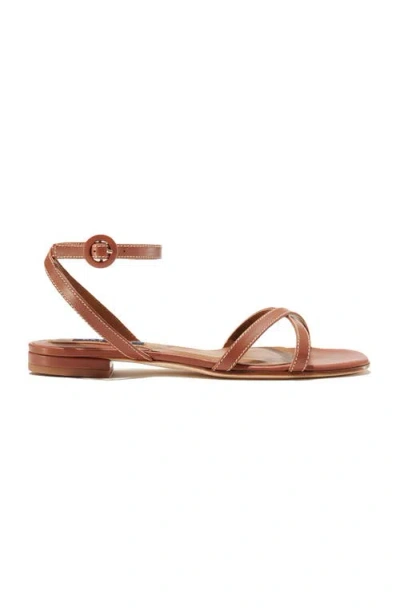 Margaux The Flat Sandal In Brown