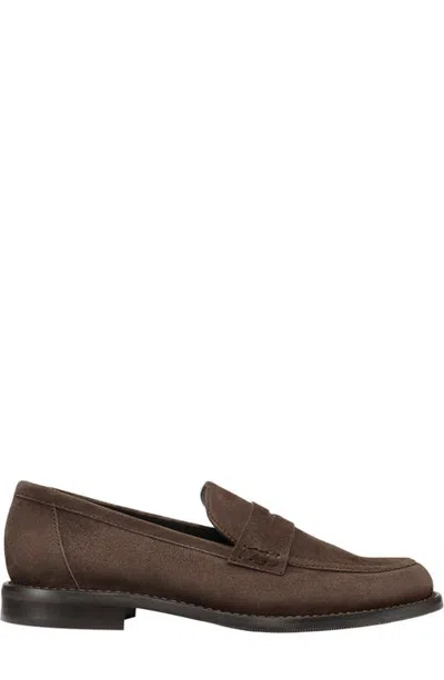 Margaux The Marlowe Loafer In Umber Suede