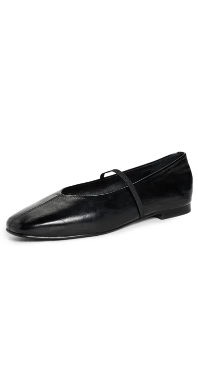 Margaux The Phoebe Flats Black Crinkle