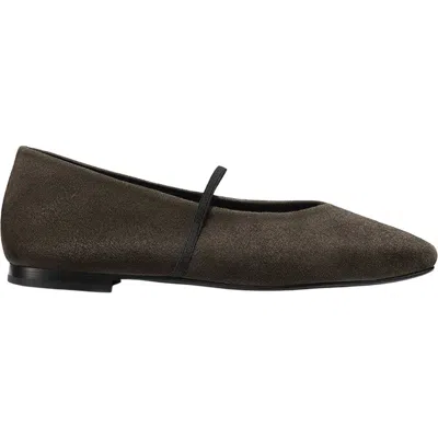 Margaux The Phoebe Flats In Graphite Suede