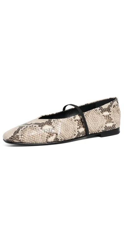 Margaux The Phoebe Flats Natural Python Embossed