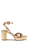 Margaux The Platform Sandal In Gold