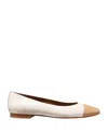 Margaux Women's The Cap-toe Pointe Flats In White