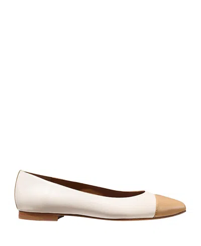 Margaux Women's The Cap-toe Pointe Flats In White
