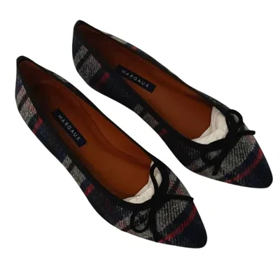 Margaux Women's The Point Plaid Flats In Navy/red In Multi