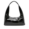 Margesherwood Black Shoulder Bag With Logo Lettering On The Front And Fixed Shoulder Strap In Black