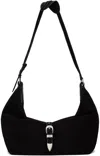 Margesherwood Black Belted Bag In Black Nubuck