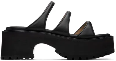 Marge Sherwood Black Platform Sandals In Black Plain