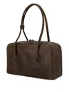 Margesherwood Boston Top-handle Calfskin Shoulder Bag In Brown