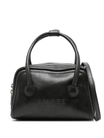 Marge Sherwood Embossed-logo Mini Tote Bag In Black