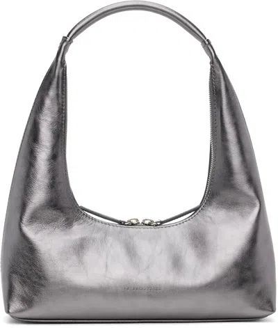 Marge Sherwood Gunmetal Integrated Strap Shoulder Bag In Grey Foiled Plain