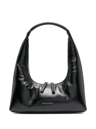 Margesherwood Leather Shoulder Bag In Black