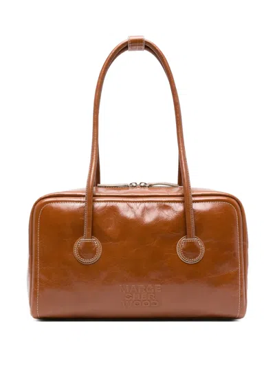 Marge Sherwood Leather Top-handle Tote Bag In Brown