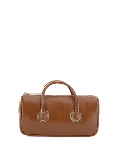 Marge Sherwood Leather Tote Bag In Brown