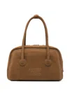 Margesherwood Logo-embossed Calfskin Tote Bag In Brown