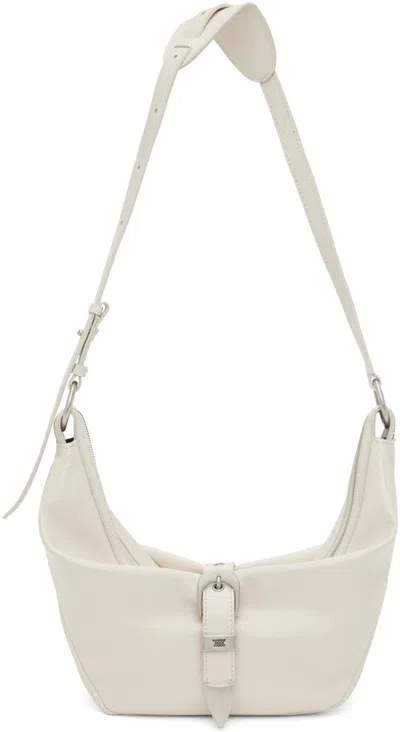 Marge Sherwood Off-white Belted Mini Bag In Cream Glossy Plain