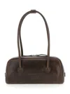 Margesherwood Boston Top-handle Calfskin Shoulder Bag In Brown