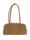 Margesherwood Soft Textured Baguette Bag With Elongated Silhouette In Brown