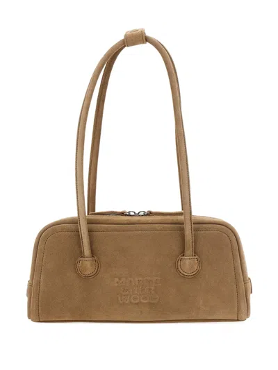Margesherwood Soft Suede Top-handle Bag In Brown