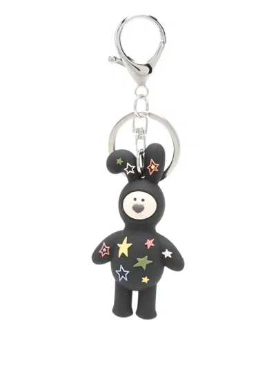 Marge Sherwood Star-print Bunny Keyring In Black