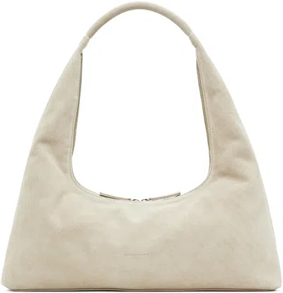 Margesherwood Taupe Large Bag In Blond Wood Suede