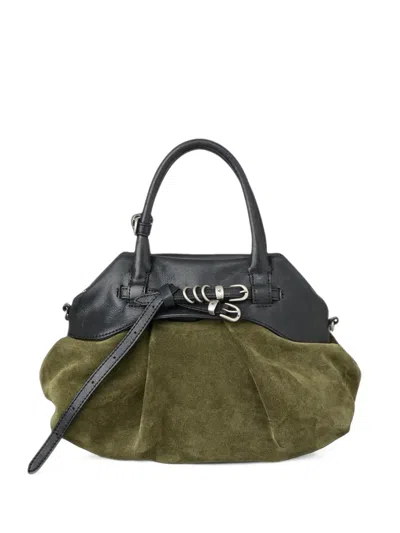 Margesherwood Mini Soft Grandma Buckled Tote Bag In 그린