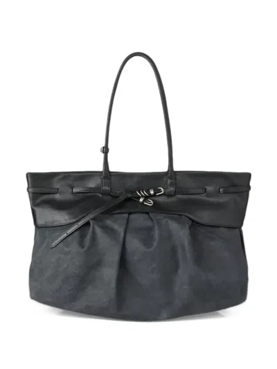 Margesherwood Soft Grandma Buckle-detail Pleated Shoulder Bag In 블랙