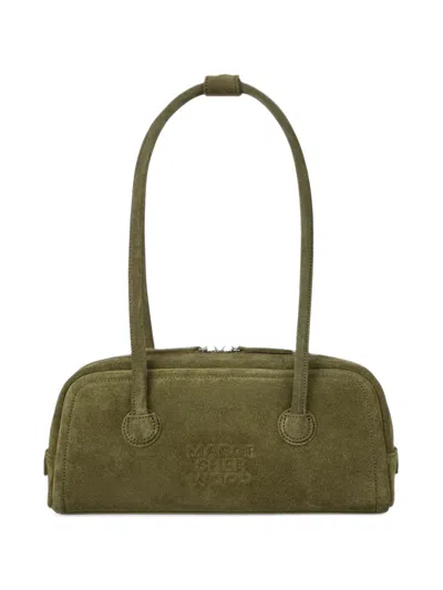 Margesherwood Small Boston Suede Tote Bag In 그린