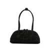 Margesherwood Bessette Croc-effect Calf-suede Tote Bag In Black
