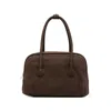 Margesherwood Boston Top-handle Calfskin Shoulder Bag In Brown