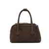 Margesherwood Boston Top-handle Calfskin Shoulder Bag In Brown