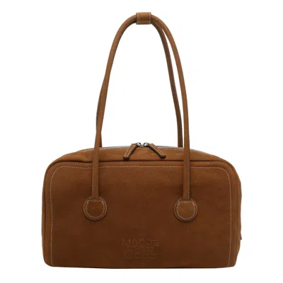 Margesherwood Soft Boston Shoulder Bag In Brown
