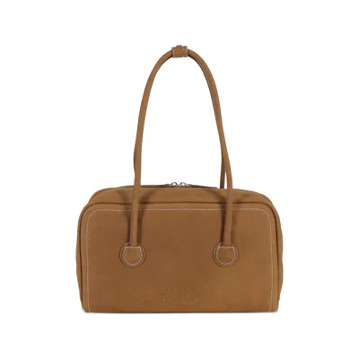 Margesherwood Soft Boston Leather Bag In Brown