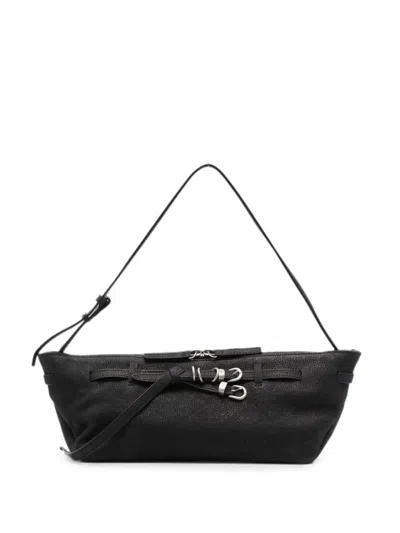 Margesherwood Belted Leather Tote Bag In Black