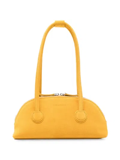 Margesherwood Bessette Suede Half-moon Tote Bag In Yellow