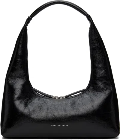MARGESHERWOOD BLACK INTEGRATED STRAP SHOULDER BAG
