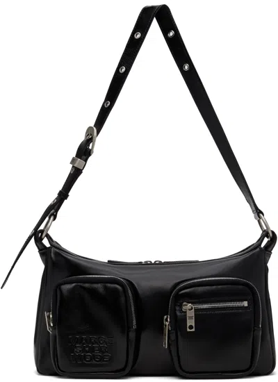 Margesherwood Black Outpocket Bag In Black Glossy Plain