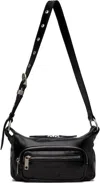 Margesherwood Black Outpocket Mini Bag In Black Glossy Plain