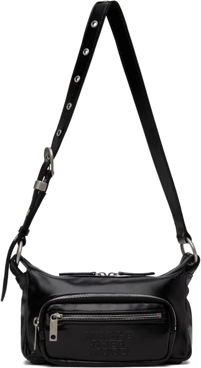 Margesherwood Black Outpocket Mini Bag In Black Glossy Plain