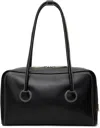 Margesherwood Black Soft Boston Bag In Black Plain