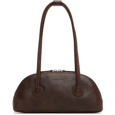 Margesherwood Brown Bessette Shoulder Bag In Washed Brown Pull-up