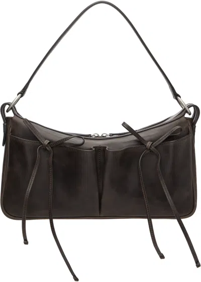 Margesherwood Brown Ribbon Pochette Large Bag