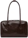 Margesherwood Brown Soft Boston Bag In Burgundy